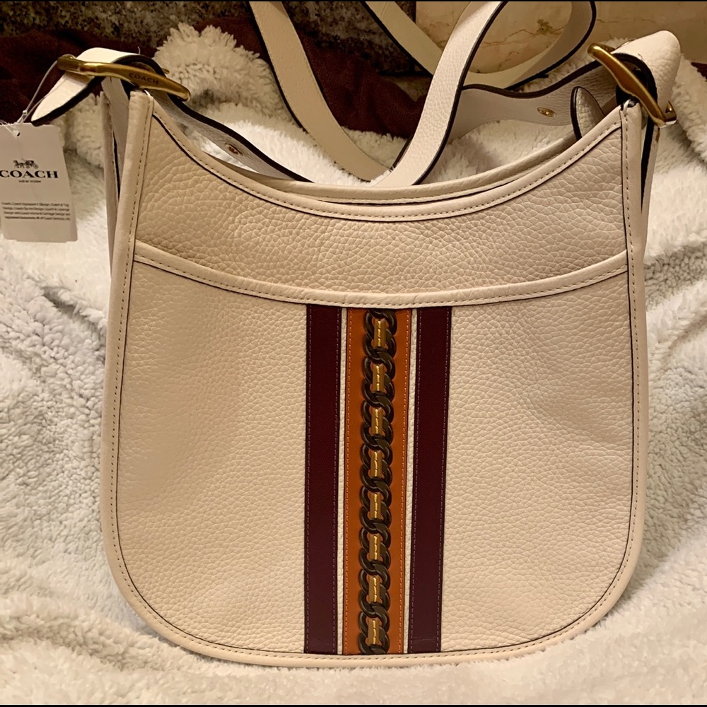 Coach varsity stripe crossbody bnwt